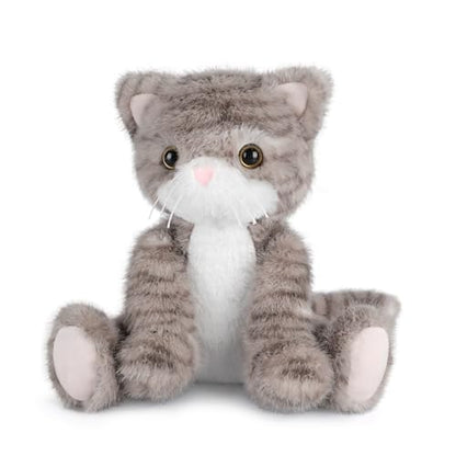 SuzziPals Heatable & Coolable Grey Cat Plush Heating Pad for Kids & Women - style: Gray Cat