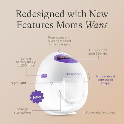 Lansinoh Discreet Duo Flow Wearable Breast Pump (New) - size: DiscreetDuo Breast Pump (New)