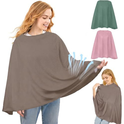 Basumee Nursing Cover for Breastfeeding Breathable Mesh 360 Full Privacy - color: Brown, size: 1 Pack