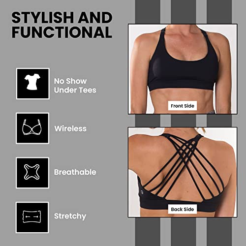 Sweat and Milk Océane 2 Medium Support Nursing & Sports Bra, Strappy Back, Breastfeeding, No Pumping, Maternity Bra - size: Medium