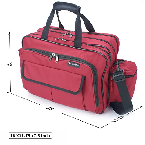ASA TECHMED Nursing Bag with Compartments - color: Red
