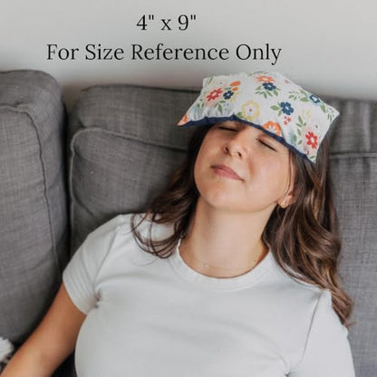 Microwave Heating Pad, Microwavable Hot Pack, Warm Compress - Ice Pack, Cooling Freezer Bag, Cold Compress - Filled with Flax Seed & Your Choice of Dried Herbs - Various Sizes