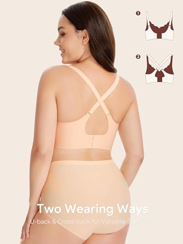 Angelhood Nursing Bras for Breastfeeding 3 Pack Seamless Maternity Bra - color: Black/Blue/Nude, size: Large