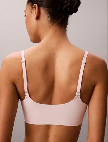 Calvin Klein Women's Invisibles Comfort Lightly Lined Seamless Wireless Triangle Bralette Bra - color: Nymph's Thigh, size: Large