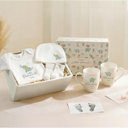 AW BRIDAL New Parents Gifts for Couples, Elephant Baby Gift Baskets Shower - color: Elephant