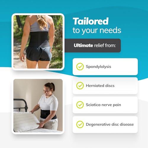 BraceAbility Elastic Low Back Brace - Compression Lower Back Support Belt for Sciatica, Heavy Lifting at Work, Herniated Disc, Workouts, Sleeping, Lumbar Support, Back Pain in Women and Men (S/M) - size: S/M