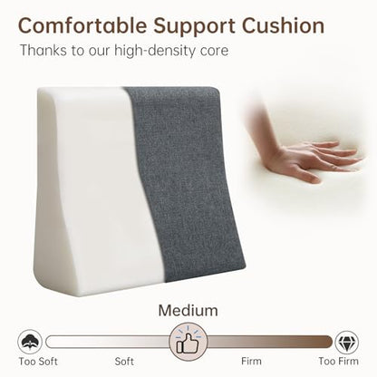 Vekkia Lumbar Support Pillow for Sofa(Gray) - color: Gray