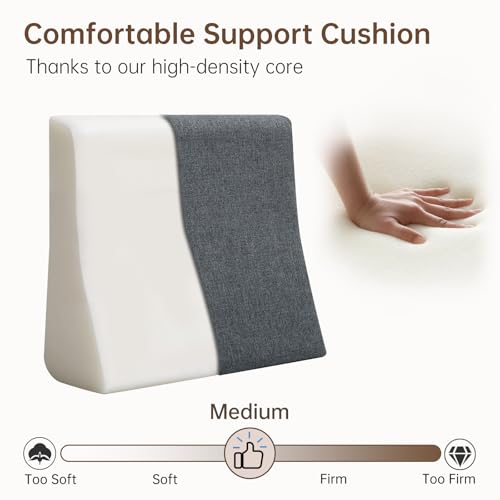 Vekkia Lumbar Support Pillow for Sofa(Gray) - color: Gray