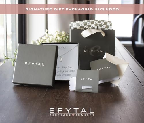 EFYTAL New Mom Gifts, 925 Sterling Silver Personalized Tiny Feet Necklace for Mom to Be - style: Tiniest Things