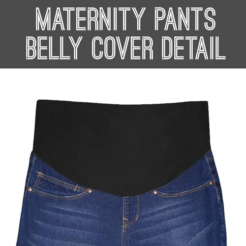 Hybrid & Company Women's Maternity Capri Pants - color: Capri-qm4822s-mediumblue, size: Medium