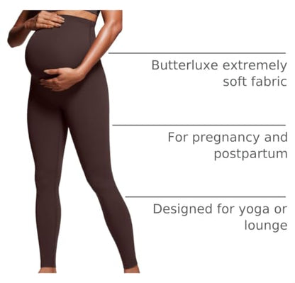 CRZ YOGA Maternity Leggings 28 - color: Hot Fudge Brown, size: Small