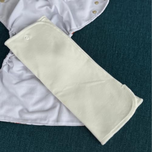 Nora's Nursery Cotton Prefold Inserts | Reusable and Absorbent | with Snaps - style: 2 Cotton Prefolds