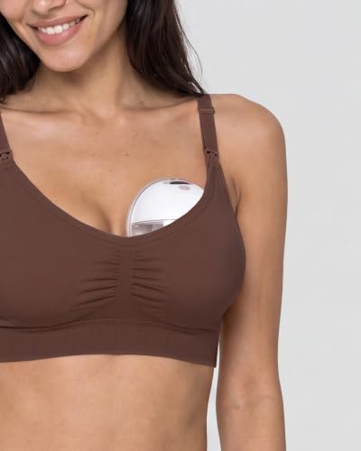 Stelle Nursing Bras Maternity Bralette Seamless for Breastfeeding - color: 1 Pack Cocoa, size: Large