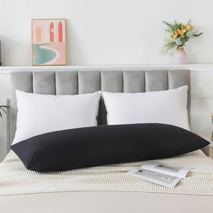 Memory Foam Body Pillow Insert,Bed Pillow for Adults, Black