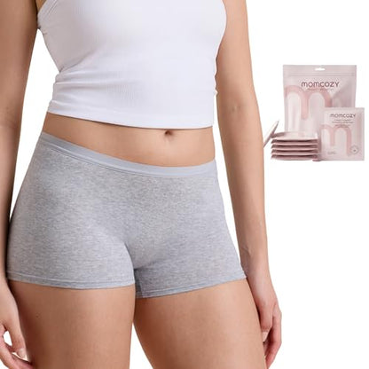 Momcozy 7-Pack 100% Cotton Disposable Postpartum Underwear, Wide Gusset - color: Gray, size: Medium