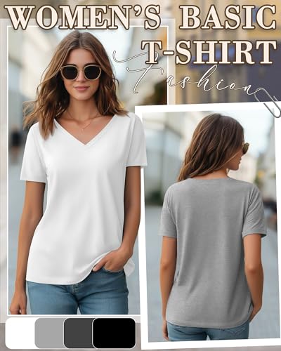 4 Pack Women's Nursing Maternity Shirts - color: Black, Dark Gray, Light Gray, White, size: X-Large