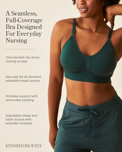 Kindred Bravely Simply Sublime Nursing Bra, Wireless Maternity Bra - color: Beige, size: X-Large