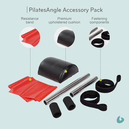 Balanced Body PilatesAngle & Accessories – Reformer Workout Wedge, Resistance Band, and Neck Support for Home Gym & Studio - style: Accessory Pack Only
