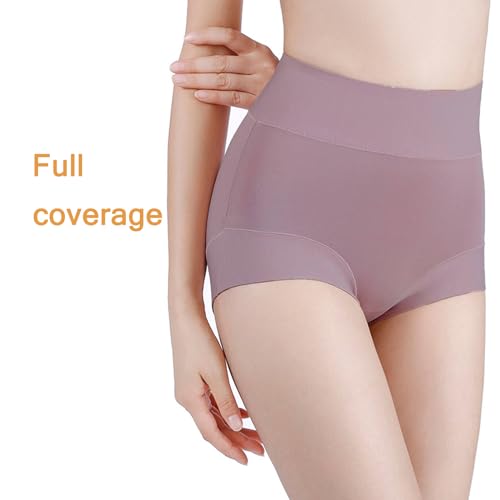Postpartum C Section Cotton Compression Underwear Recovery Panties - color: Purple + Rose, size: 5