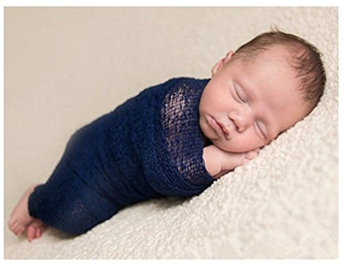 Newborn Photography Props Swaddle Wraps - color: Dark Blue