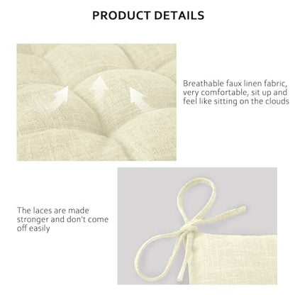 ELFJOY Rocking Chair Cushions High Back and Seat Cushion Linen White - color: Linen White