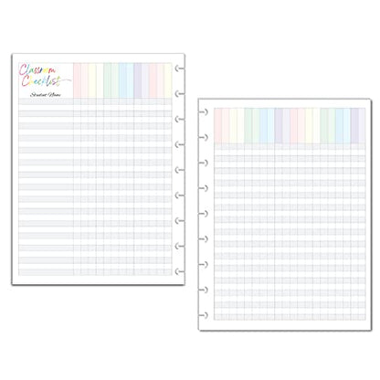 Classroom Checklist Color Refills for 9-Disc Classic Happy Planners, Classic Teacher Planner Inserts