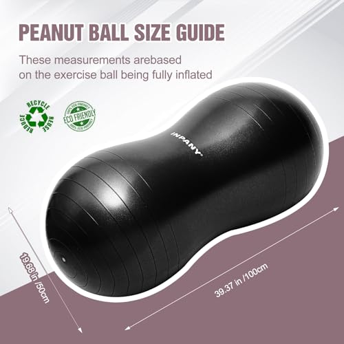INPANY Peanut Exercise Ball for Labor, Physical Therapy & Fitness - color: Black