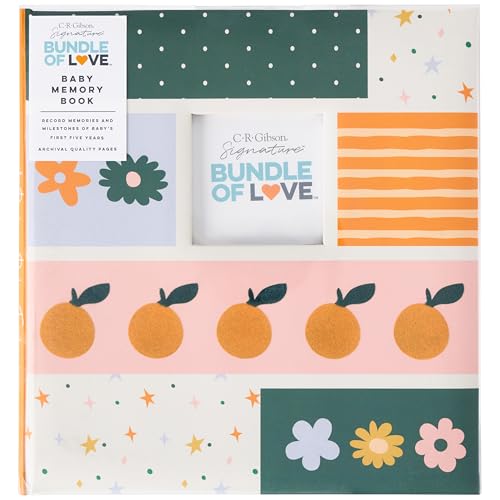C.R. Gibson Baby Keepsake Memory Book, 9.5" x 10", Little Darling - style: Little Darling