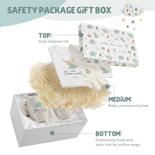 AW BRIDAL New Parents Gifts for Couples, Elephant Baby Gift Baskets Shower - color: Elephant