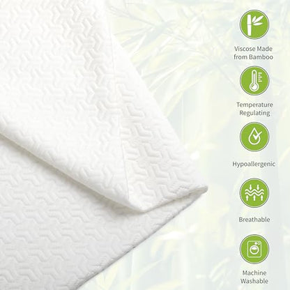 Wedge Pillow Cover for 24x21x8 Leg Elevation Cushion, Knee Pillow Cover, Hypoallergenic Replacement Pillowcase with Zipper & Pockets - color: White
