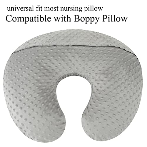 Dot Nursing Pillow Cover Set 2 Pack Compatible with Boppy Pillow - color: Grey & Green
