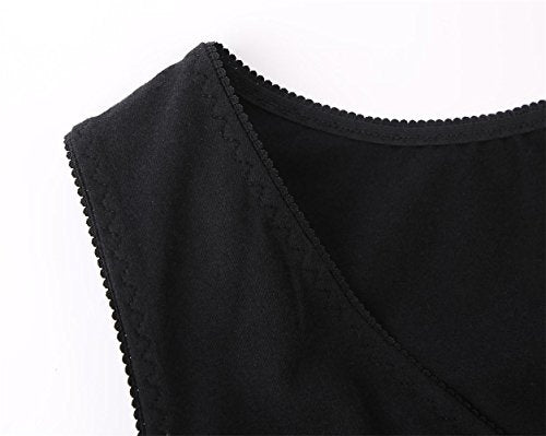 Women's Cotton V Neck Tank Top for Maternity and Nursing - color: Grey+ Black, size: Medium