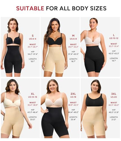 Nebility Tummy Control Shapewear for Women Seamless Butt Lifting Shapewear - color: Black, size: Large