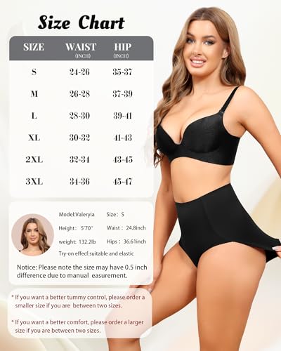LEVAO Women's High Waisted Underwear Slightly Tummy Control Postpartum Panties Full Coverage Comfort Briefs (S-3XL) - color: Black,nude, size: Large