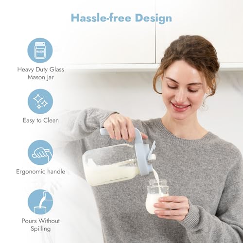 Papablic Breast Milk Pitcher, Formula & Baby Feeding Container, Blue - color: Blue