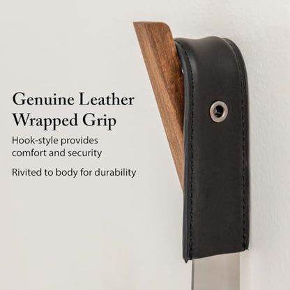 FootFitter 1.8mm Extra Thick Stainless Steel Long Shoe Horn Heavy‑Duty - style: 16" (2 Pack)