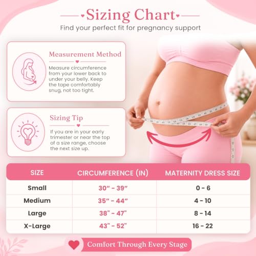 Vive Pregnancy Belly Support Band for Women - Maternity Belt - Cozy Brace - size: Medium