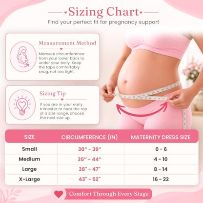 Vive Pregnancy Belly Support Band for Women - Maternity Belt - Cozy Brace - size: Medium