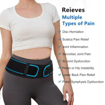 KONSEDIK Sacroiliac SI Pelvic Belt,Lower Back Support Brace for Men&Women-L - size: Large