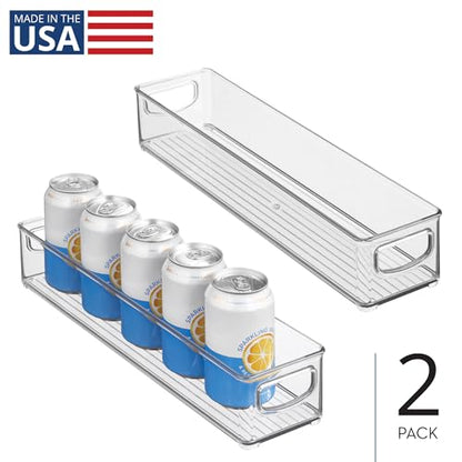 iDesign Slim Clear Plastic Storage Bin, Extra Long Narrow Stackable Organizer for Kitchen and Pantry, 2-Pack - style: Pack of 2