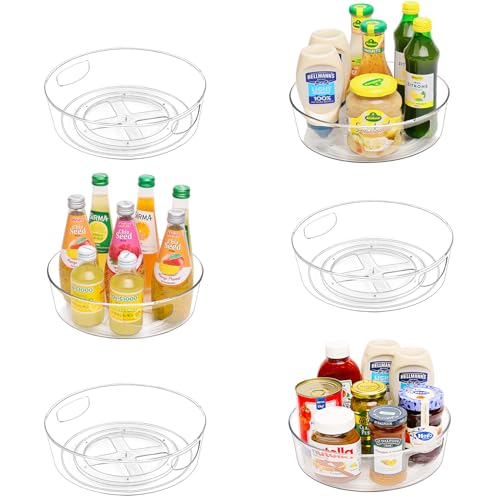 Guzon 6 Pack Lazy Susan Turntable, 10 Inch Rotating Organizer with Handles - size: 10"-6pc