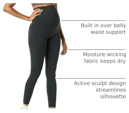 Amazon Essentials Women's Maternity Leggings Over the Belly, Active Sculpt, Full Length, Pregnancy Pants - size: Large