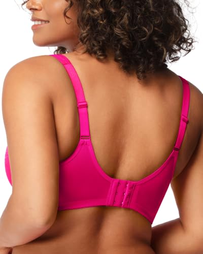 HSIA Balconette Bra Push Up Lightly Lined Plus Size Scoop Neck Tshirt Bra - color: Honeysuckle, size: 36G