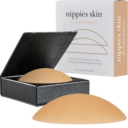 Nippies Non-Adhesive Silicone Nipple Covers, No Show Sports Bra Inserts - color: Caramel, size: Size 1 (Fits A-C Cups)