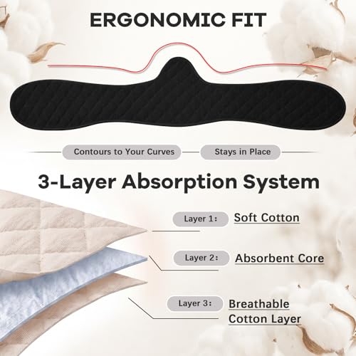 Boyiee 9 Pcs Bra Liners for Sweat - color: White, Beige, Black, size: X-Large