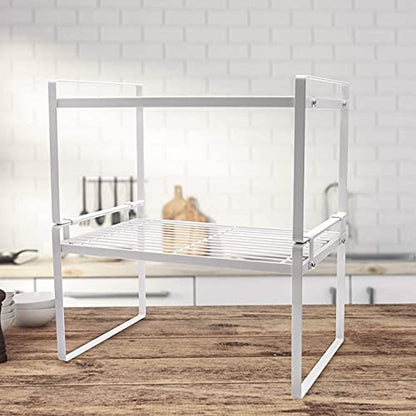 Shantton Cabinet Shelf Organizer, Pantry Shelf Rack, White 13x8.3x7.3 - color: White, size: L13" W8.3" H7.3"