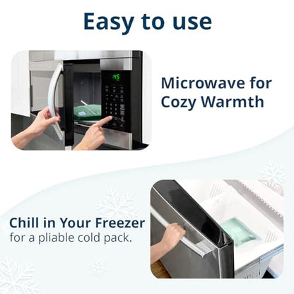 Mini Microwave Heating Pad and Cold Pack, Cold Hands, Neck and Wrists 4x8in - color: Morning Dew