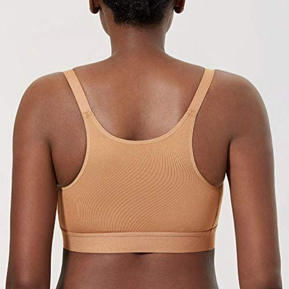 Gratlin Cotton Nursing Bra for Breastfeeding - color: Glow, size: 4X-Large
