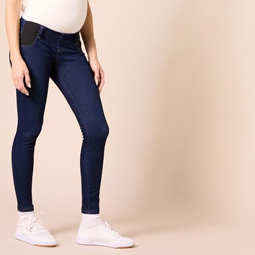 Amazon Essentials Women's Stretchy Maternity Knit Jegging, Under Belly - color: Dark Wash, size: X-Large