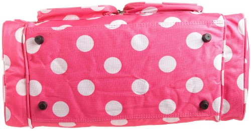 Rockland 19" Polyester Duffel Bag, Pink Dot - color: Pink Dot, size: 19"